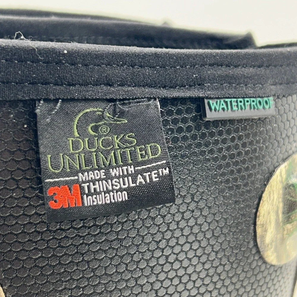 Ducks Unlimited Camo Rubber Hunting Boots Waterproof 1000g 3M Thinsulate Size 7